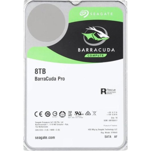 Festplatte Seagate Barracuda Pro ST8000DM0004 8TB HDD 7200rpm SATA 6Gb/s 256MB Cache