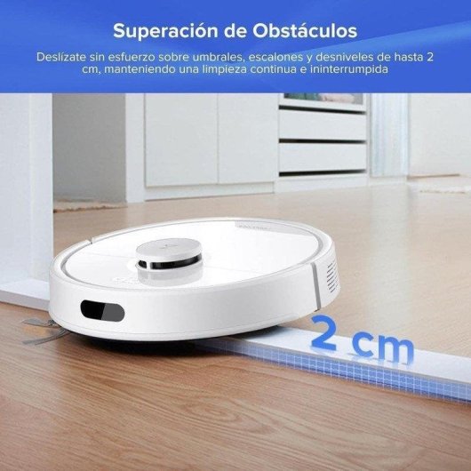 Roborock Q7L5+ Set Robot aspirador con autovaciado 8000Pa antienredos AutoBoost alfombras blanco