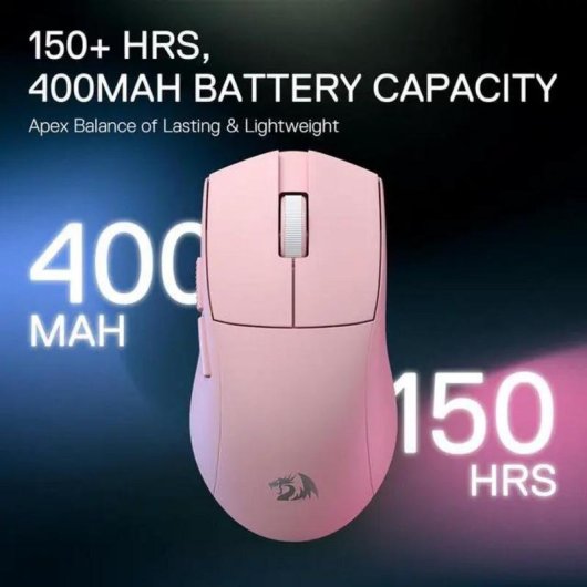 Maus Redragon M916 Gaming Kabellos 3 Modi 26000 DPI Rosa 5 Tasten