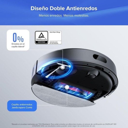 Robot aspirador Roborock Q7 BF+ con autovaciado 8000 Pa navegación inteligente LiDAR friega y limpia