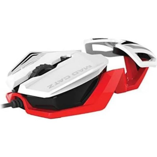 Ratón Mad Catz R.A.T.1 USB 3500 DPI Ambidextre Noir Rouge Blanc