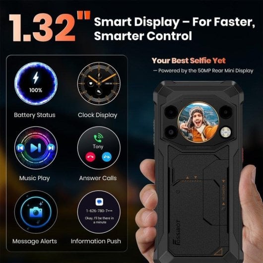 Fossibot F117 4G 8GB 256GB 6.75" Nero doppio display