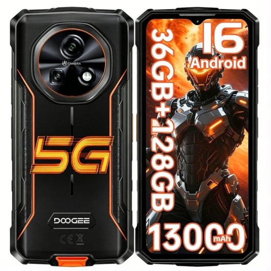 Doogee Fire 7 5G 6GB 128GB 6.6" Laranja