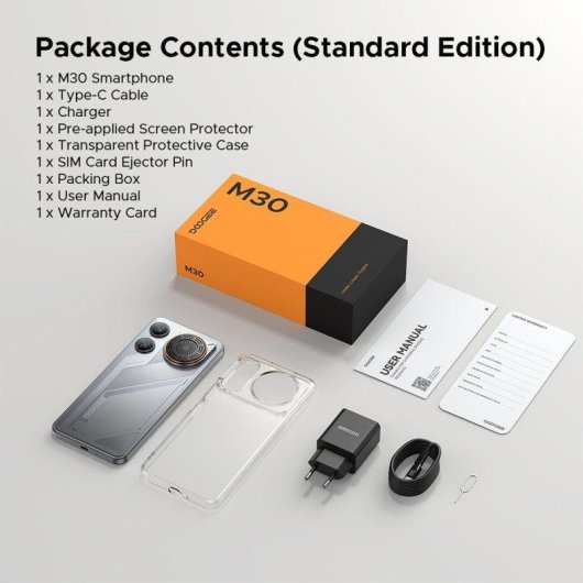 Doogee M30 4G 6GB 256GB 6.88" Laranja