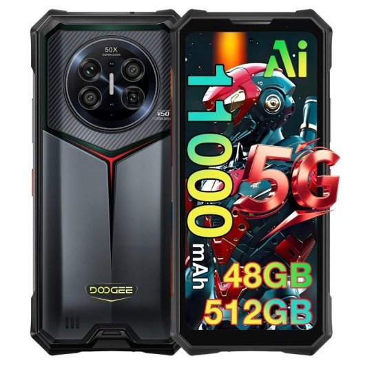 Doogee V50 5G 12GB 6.78" 512GB Nero Batteria 11000mAh