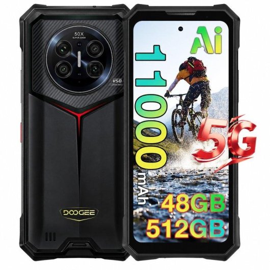 Doogee V50 5G 12GB Nero 6.78" 512GB Batteria 11000mAh