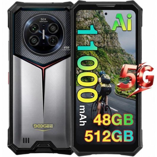 Doogee V50 5G 12GB 6.78" 512GB Grigio Fotocamera 200MP