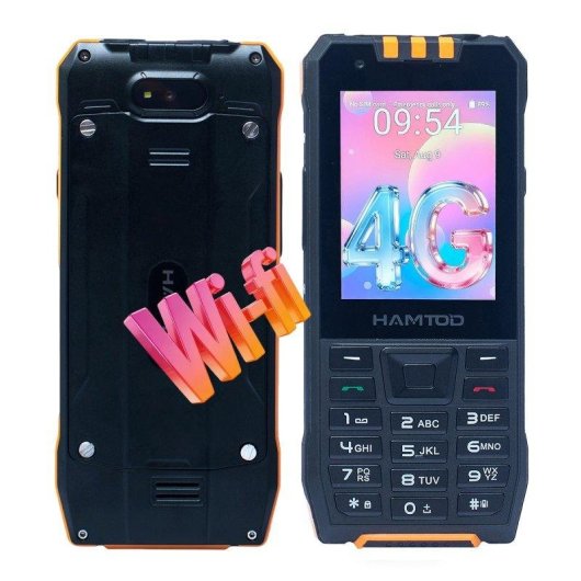 HAMTOD H6 4G 2.83" Android 11 Bouton SOS IP68 Orange