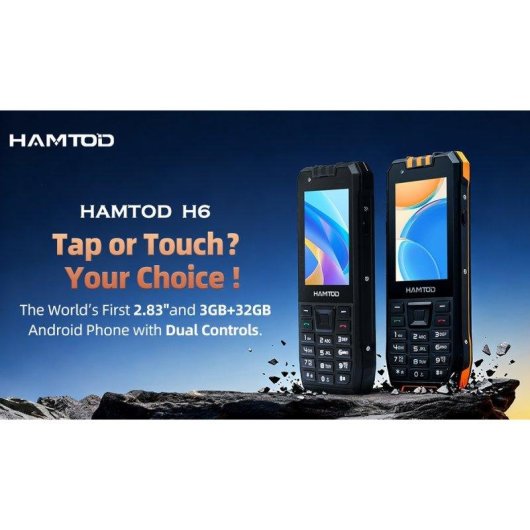 HAMTOD H6 4G 2.83" Android 11 Bouton SOS IP68 Orange