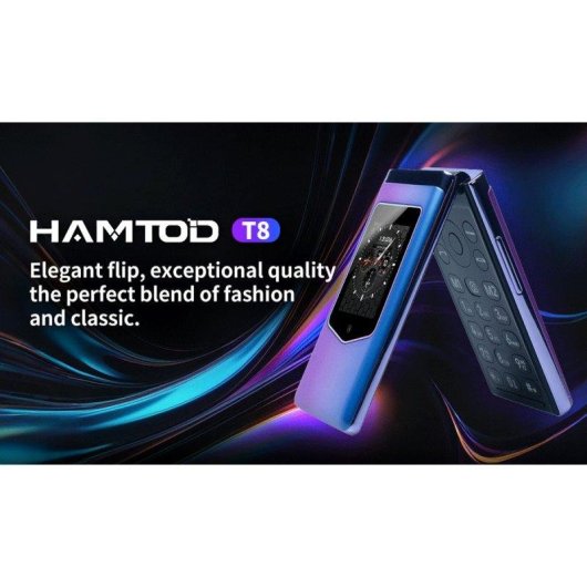 HAMTOD T8 4G 2.8" Flip Bouton SOS Grandes Touches Violet