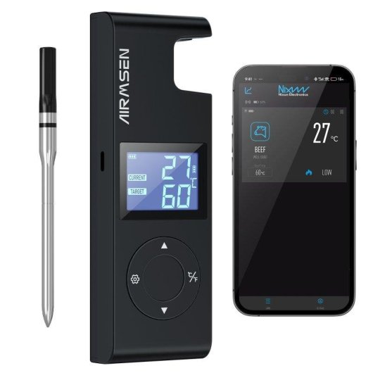 Termómetro Bluetooth Dual Channel Airmsen 1000 mAh