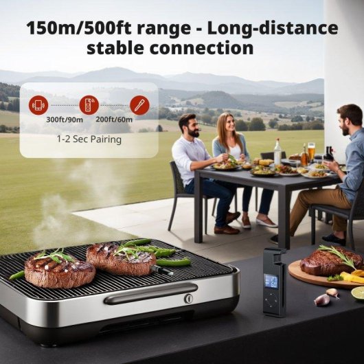 Termómetro Bluetooth Dual Channel Airmsen 1000 mAh