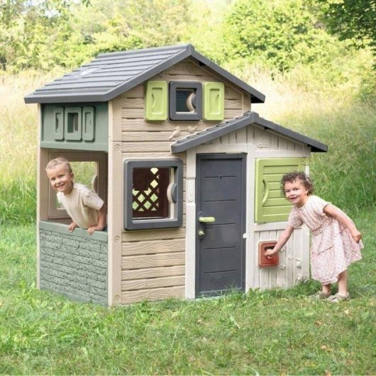 Smoby Friends House Evo Spielhaus Außenspielzeug 162 cm Recyceltes Kunststoff Anti-UV