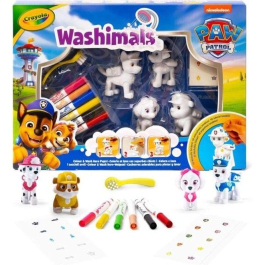 Kit Créatif Crayola Washimals Patrol des Patrouilleurs 4 Figures Lavables