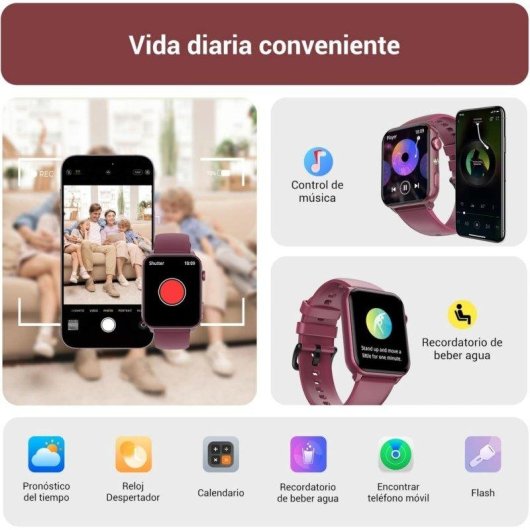 Iowodo Bluetooth 1,91" Negro Correa S/M IP68 SpO2 Pulsómetro Monitor Sueño