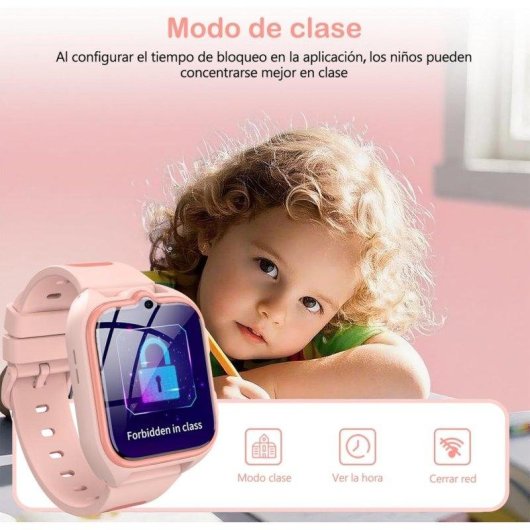 Iowodo Reloj Inteligente 4G 1,75" GPS Niños Correa Silicona IP68 SOS
