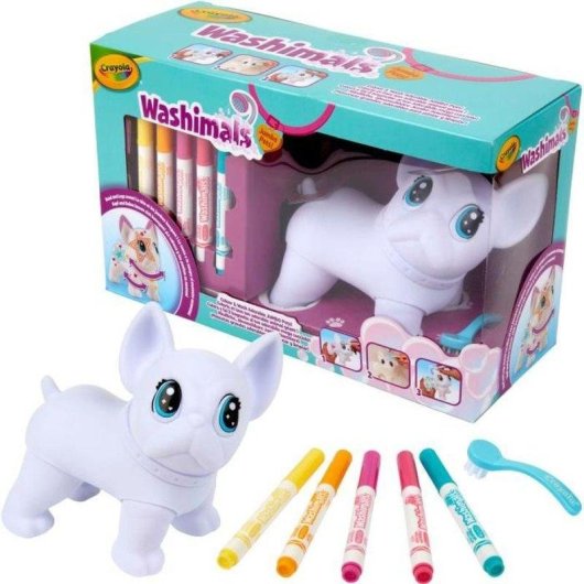 Jugouet Crayola Washimals Chien Lavable 5 Feutres + Brosse