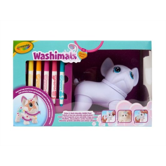 Jugouet Crayola Washimals Chien Lavable 5 Feutres + Brosse