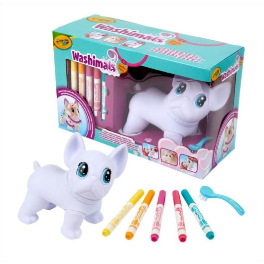 Jugouet Crayola Washimals Chien Lavable 5 Feutres + Brosse
