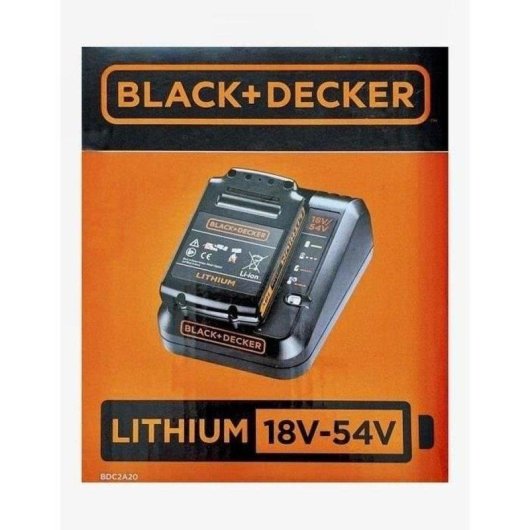 Kit Carregador Bateria BLACK+DECKER BDC2A20-QW 18V 2Ah Li-ion