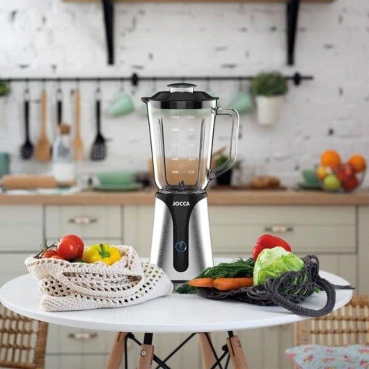 Batidora Jocca JOCCA 2311 350W Jarro Vidro 1L Garrafa To-go 600ml Aço Inox