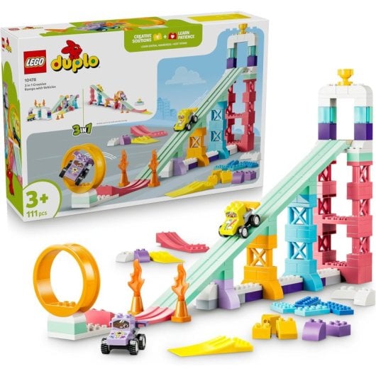 LEGO Duplo Ma Ville 10478 Ramps 3 En 1 Avec Véhicules 111 pièces
