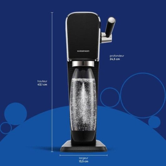 SodaStream Art Carbonatador com Garrafa 1L Sem BPA e Cilindro CO2 60L