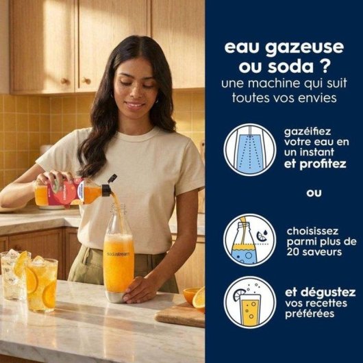 SodaStream Art Carbonatador com Garrafa 1L Sem BPA e Cilindro CO2 60L