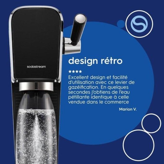 SodaStream Art Carbonatador com Garrafa 1L Sem BPA e Cilindro CO2 60L
