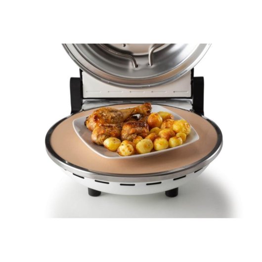 Ariete 918 Pizzaofen Kompakt 1200 W mit feuerfestem Stein Weiß Bis 400°C