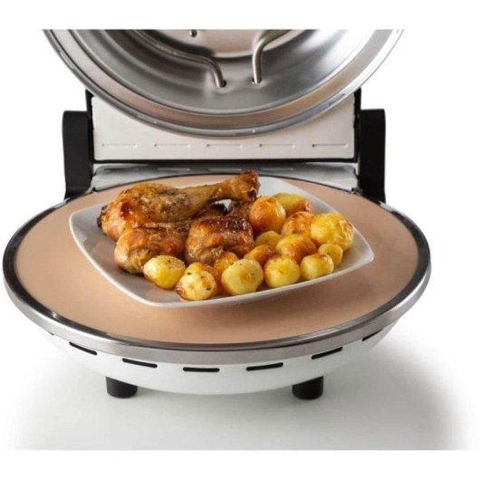 Ariete 918 Pizzaofen Kompakt 1200 W mit feuerfestem Stein Weiß Bis 400°C