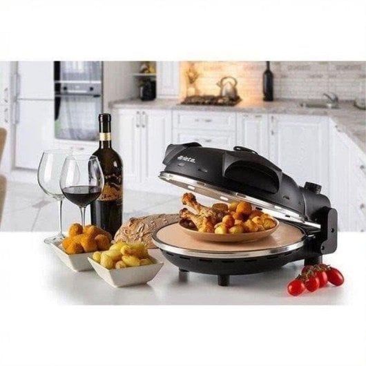 Ariete 918 Pizzaofen Kompakt 1200 W mit feuerfestem Stein Weiß Bis 400°C