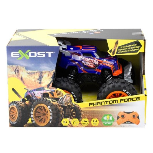 Camião Monster Truck RC Exost Phantom Force 1:16 4WD 2.4GHz