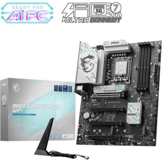 Placa Base MSI B860 GAMING PLUS WIFI Intel B860 LGA 1851 DDR5 ATX WiFi 7 Thunderbolt 4