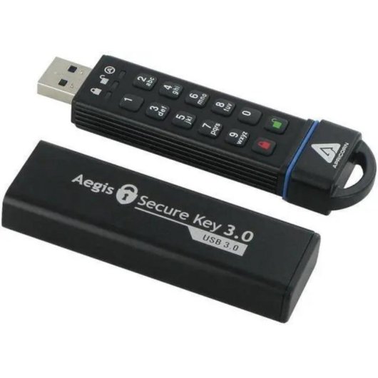 Pen USB Apricorn Aegis Secure Key 3.0 120GB Criptografia AES 256-bit