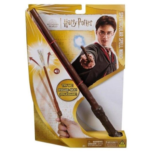 Varinha Mágica Interativa Spin Master Harry Potter com Luz e Som 30 cm