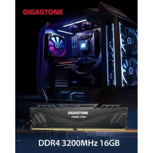 Mémoire RAM Gigastone GST Game Pro 32Go 2x16Go DDR4 3200MHz CL16 Noir Intel XMP