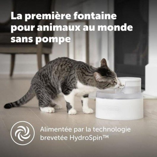 Fonte de Água para Gatos PetSafe Outlast HydroSpin 1,8 L Silenciosa Branca