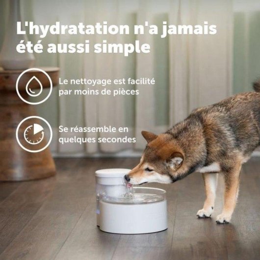 Fonte de Água para Gatos PetSafe Outlast HydroSpin 1,8 L Silenciosa Branca