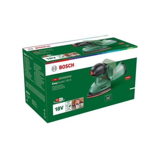 Lijadora orbital inalámbrica Bosch EasySander 18V-8 plato delta 22000 osc/min