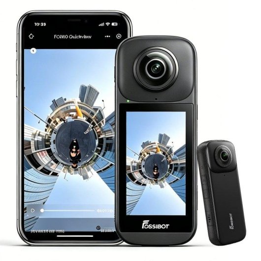 Action Camera Fossibot Fc360 8K WiFi BT UltraWide Stabilizzazione Avanzata
