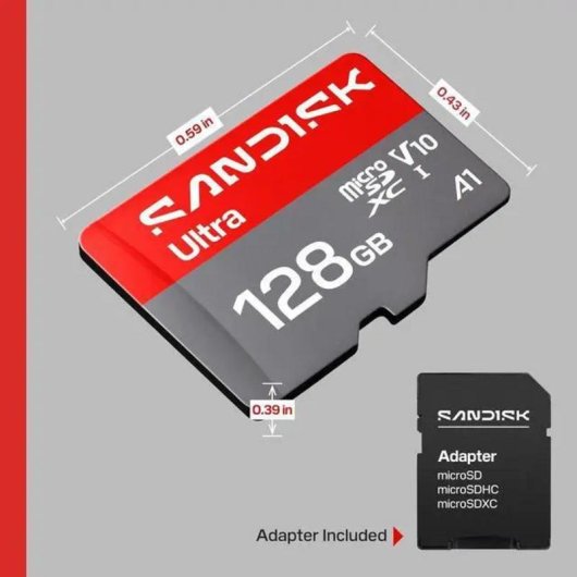 Scheda MicroSD SanDisk Ultra SDSQUJQ-128G-GZ6MA 128GB UHS-I A1 V10