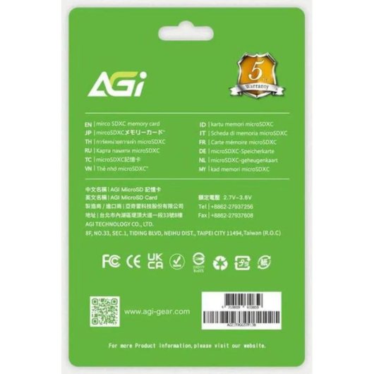 Carte MicroSD AGI Supreme TF138 128GB Classe 10 UHS-I V30 A2