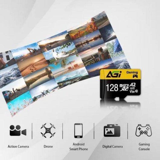 Carte MicroSD AGI Supreme TF138 128GB Classe 10 UHS-I V30 A2