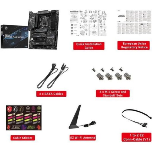 Motherboard MSI Z890 GAMING PLUS WIFI6E Z890 LGA 1851 DDR5 ATX WiFi 6E PCIe 5.0