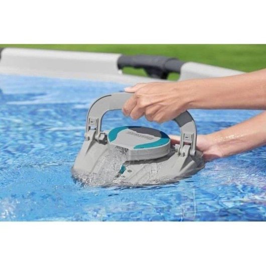 Aspirateur de Piscine Autonome Bestway Jade Recargable Gris 15m²