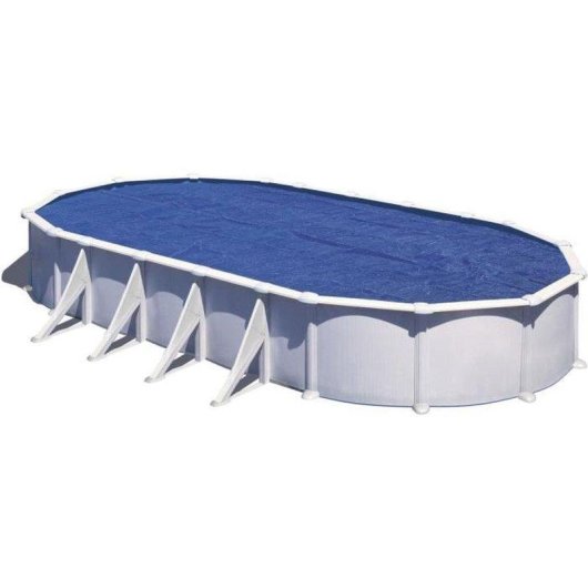 Cubierta Solar Piscina Ovalada GRE CPROV610 6,10 x 3,75 m Polietileno Azul 180 µm