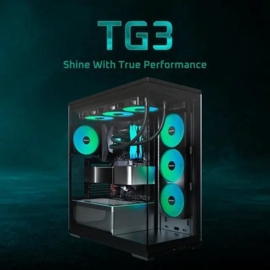 PC-Gehäuse Montech TG3 Panoramik ATX Mid-Tower ARGB RTX 5090 Back-Connect