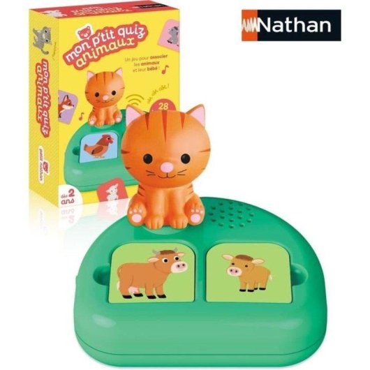 Gioco Educativo Mon P'tit Quiz Animale Nathan - Associazione Visiva e Sonora Dai 2 Anni