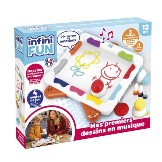 Infini Fun Xylopad Musik-Zeichentafel 12 Monate+ 4 Modi 3 Ergonomische Stifte Nachfüllbare Tinte
